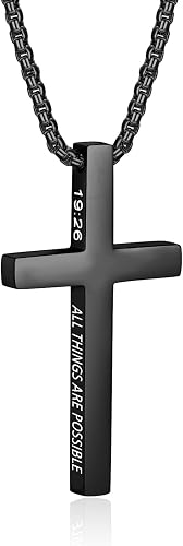 Cross Necklace for Men Inspirational
