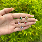 14K Gold Plated Water Drop Ring – Artificial Gemstone Fashion Ring for Women